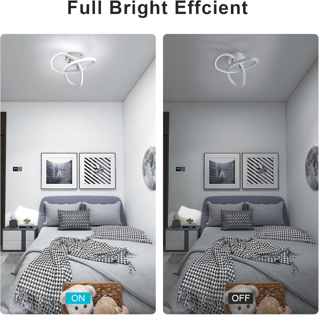 Ceiling Light - White Aluminium Frame, White Light