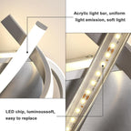 Applique - Cornice in alluminio color argento, Luce naturale