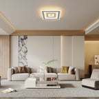 Ceiling Light - White Acrylic Frame, Warm Light