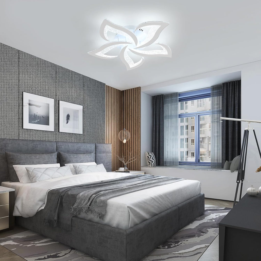 Ceiling Light - White Acrylic Frame, White Light