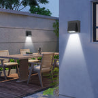 Wall Light - Black Metal Frame, White Light