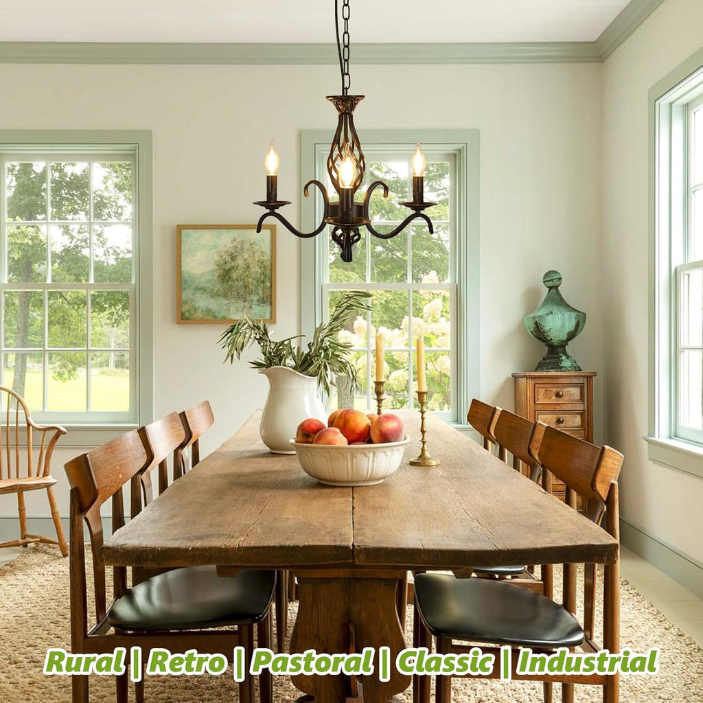 Chandeliers - Black Metal Frame