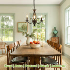 Chandeliers - Black Metal Frame