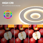 Comely Plafonnier LED Rond Moderne, 28W 28cm Lampe de Plafond LED, Blanc Luminaire Plafonnier Intérieur pour Chambre à Coucher, Salon, Couloir, Lumière Chaude 3000K