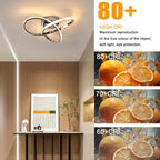 Ceiling Light - Chrome Aluminium Frame, Warm Light