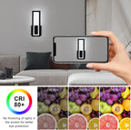 Wall Light - Black Acrylic Frame, White Light