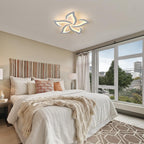 Comely Plafonnier LED, Luminaire Plafonnier 60W 6750LM, Lustre Salon Moderne, Lampe de Plafond de Pétale pour Salon Chambre Cuisine Salle à Manger, Lumière Blanche Chaude 3000K, Dia 60cm, Blanc