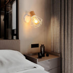 Comely Applique Murale Interieur Vintage, Réglable 180° Moderne Lampe Murale en Bois Métal, Rétro E27 Luminaire Applique Interieur pour Chambre Couloir Salon Cuisine, Blanc