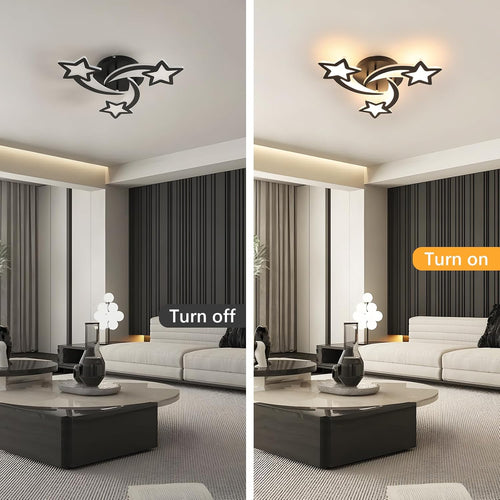 Ceiling Light - Black Acrylic Frame, Tunable and Dimmable
