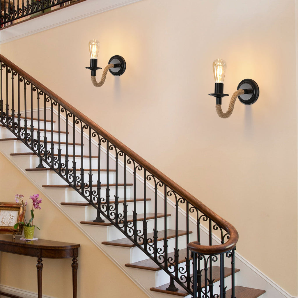 Wall Light - Black Metal Frame