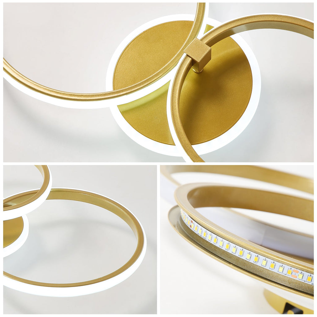 Ceiling Light - Gold Acrylic Frame, White Light