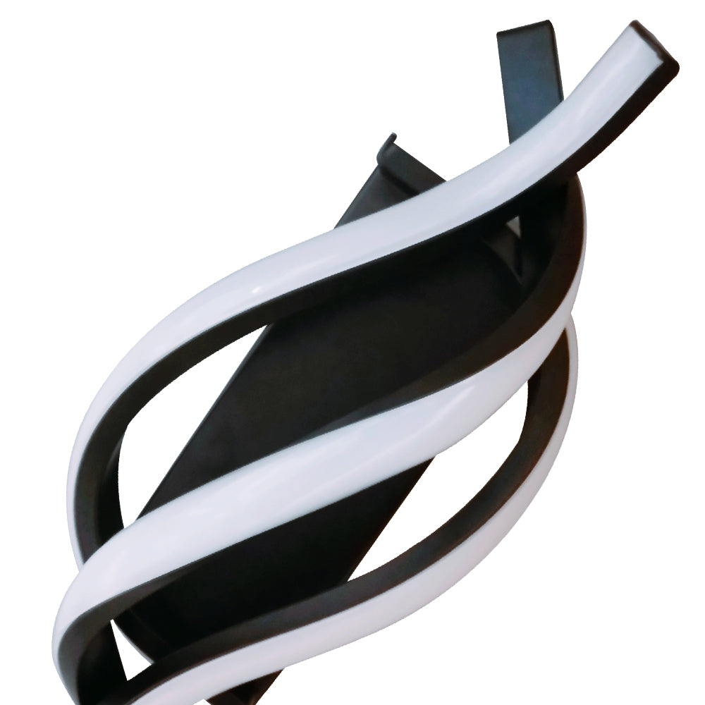 Lampada da parete - Telaio in alluminio nero, luce bianca