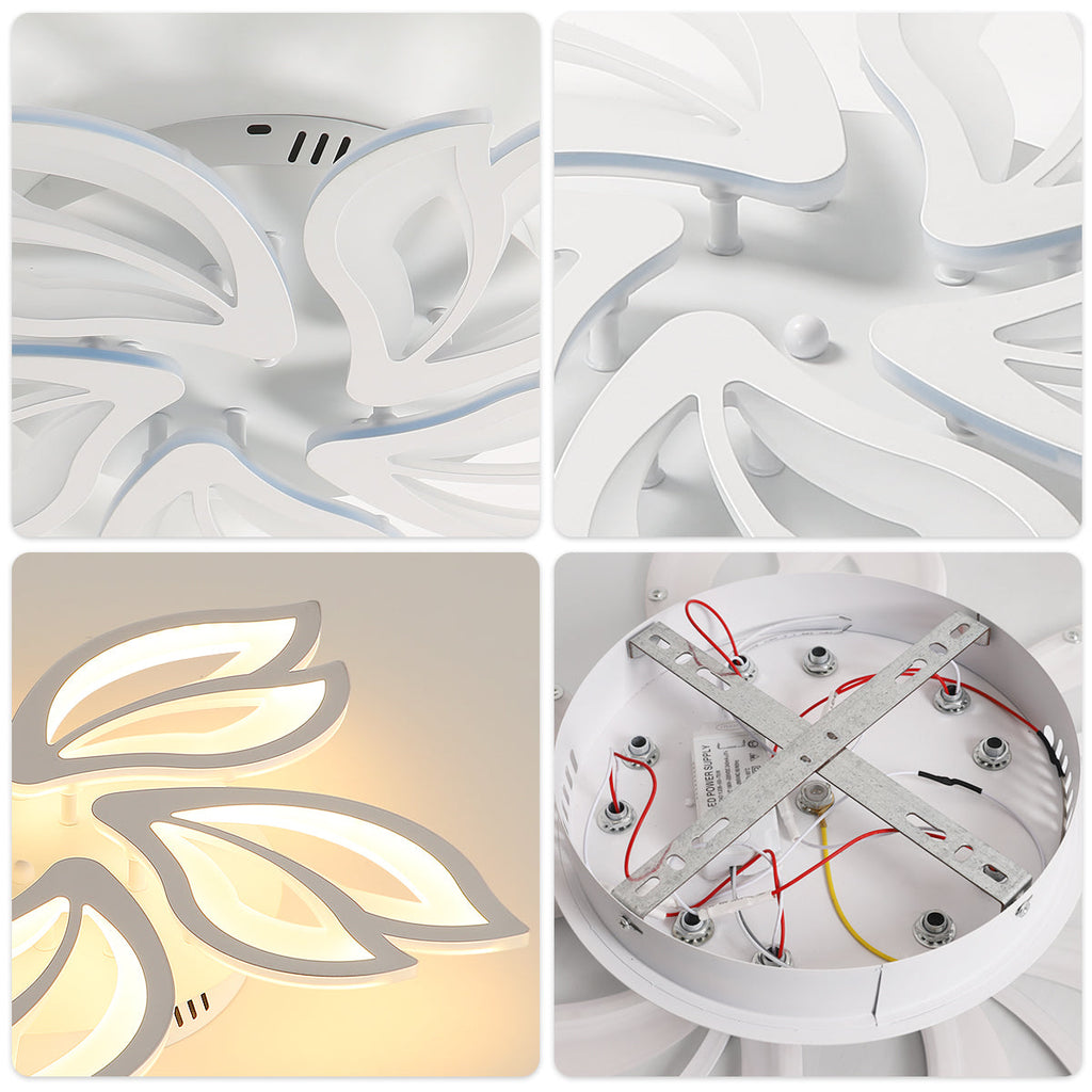 Ceiling Light - White Acrylic Frame, Tunable and Dimmable