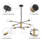 Chandeliers - Black Metal Frame