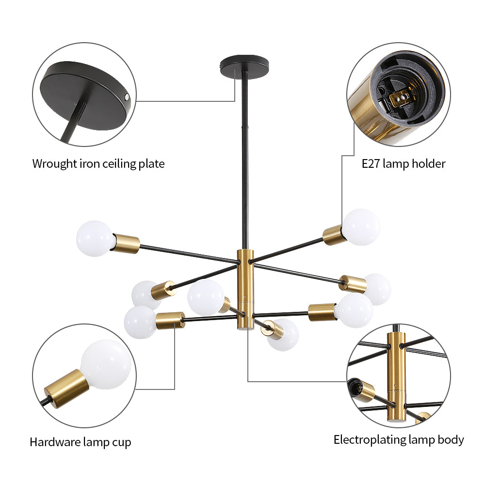 Chandeliers - Black Metal Frame