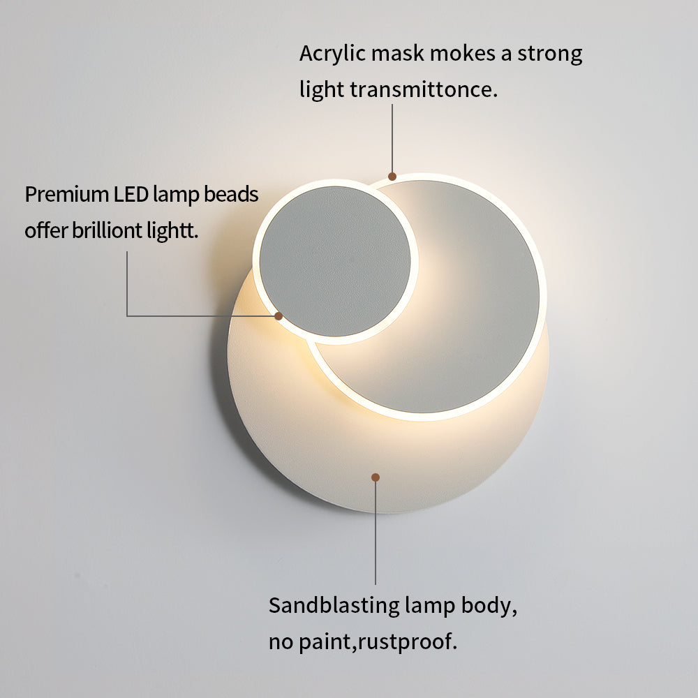 Wall Light - White Acrylic Frame, Warm Light