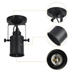 Comely Applique Murale Interieure, Réglable Spot LED Lampe Murale Rétro Industrielle E27, Luminaire Mural Interieur en Métal pour Salon Chambre Restaurant Cuisine, Noir
