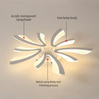 Comely Plafonnier LED Dimmable, Luminaire Plafonnier Salon Télécommande, 48W 5400LM 3000k-6500k Dia 70cm Lampe de Plafond per Chambre Salle à manger, Blanc