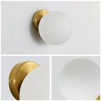 Comely Applique Murale E27 Moderne, Lampe Murale en Verre et Fer Doré, Lampe murale industrielle Éclairage Décoratif pour Chambre, Couloir et Escalier