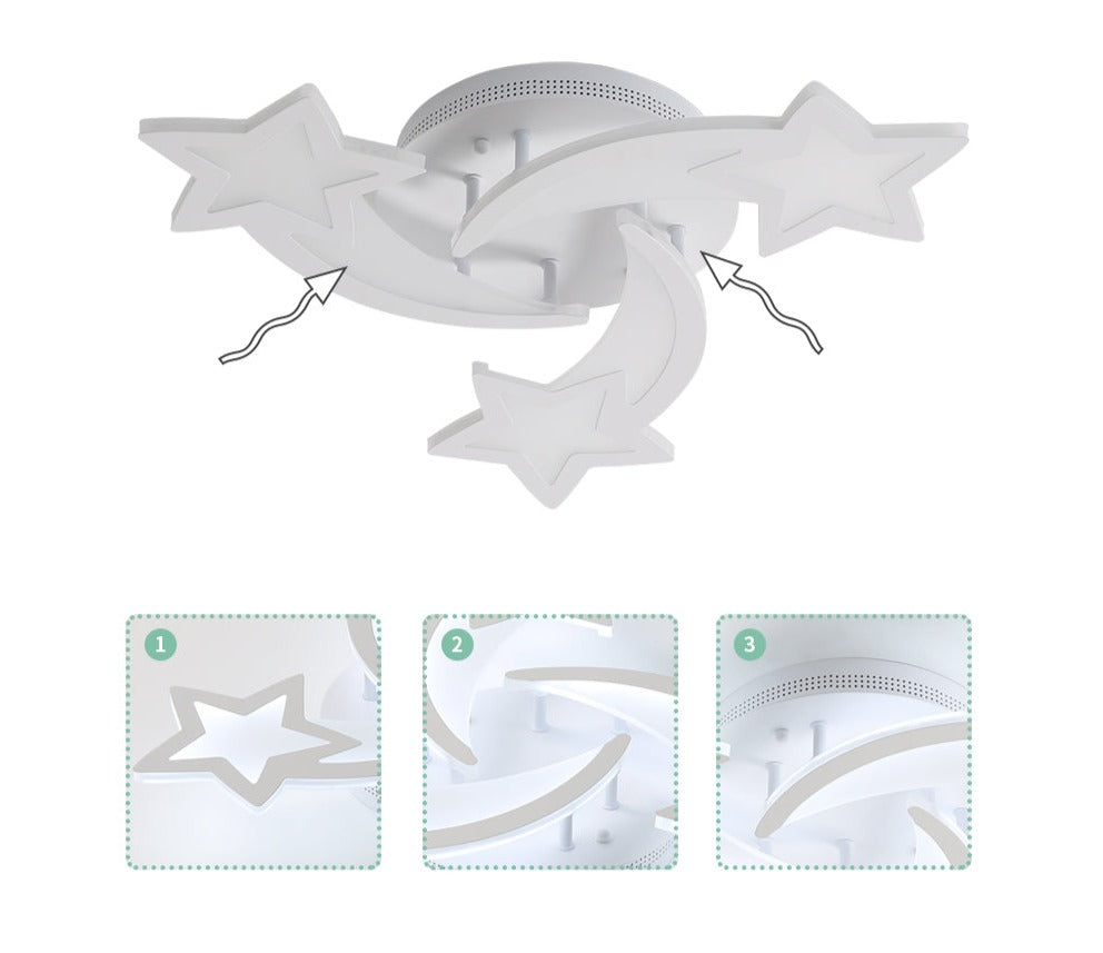 Ceiling Light - White Acrylic Frame, White Light