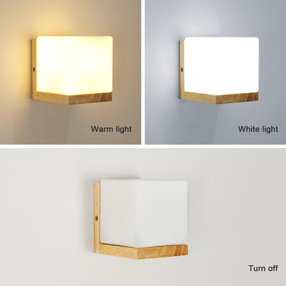 Wall Light - Wood Glass Frame