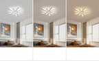 Comely Plafonnier LED Dimmable, Luminaire Plafonnier Salon Télécommande, 48W 5400LM 3000k-6500k Dia 70cm Lampe de Plafond per Chambre Salle à manger, Blanc