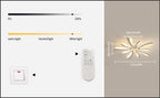 Comely Plafonnier LED Dimmable, Luminaire Plafonnier Salon Télécommande, 48W 5400LM 3000k-6500k Dia 70cm Lampe de Plafond per Chambre Salle à manger, Blanc