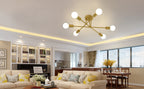 Ceiling Light - Gold Metal Frame