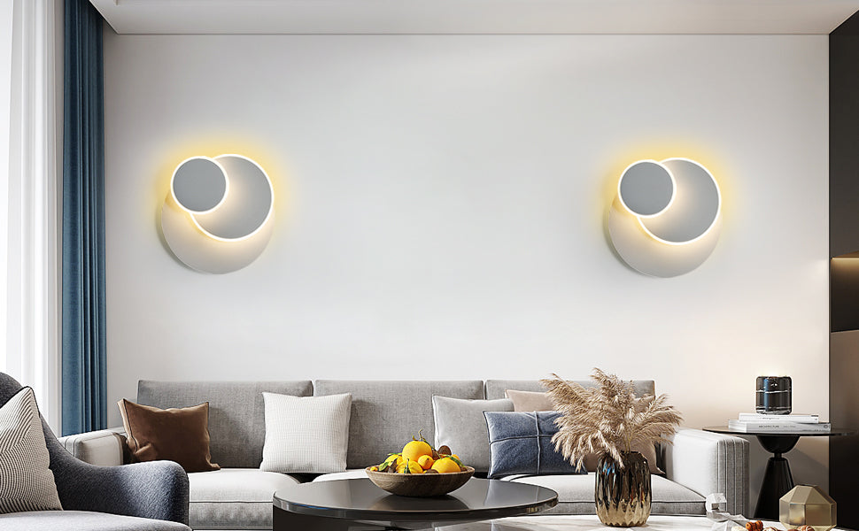 Wall Light - White Acrylic Frame, Warm Light