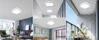 Ceiling Light - White Plastic Frame, White Light