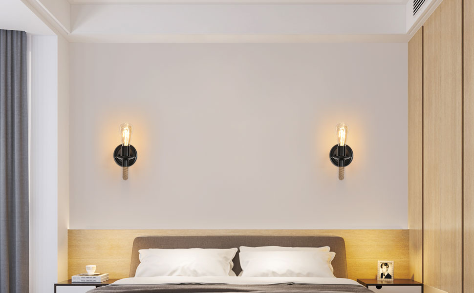 Wall Light - Black Metal Frame
