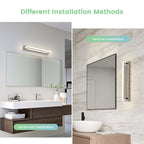 Wall Light - Chrome Aluminium Frame, Natural Light