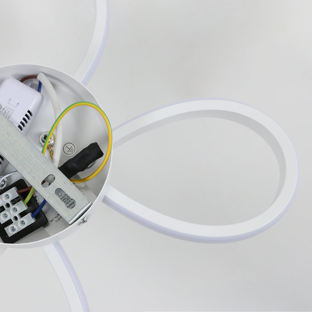 Ceiling Light - White Aluminium Frame, Warm Light