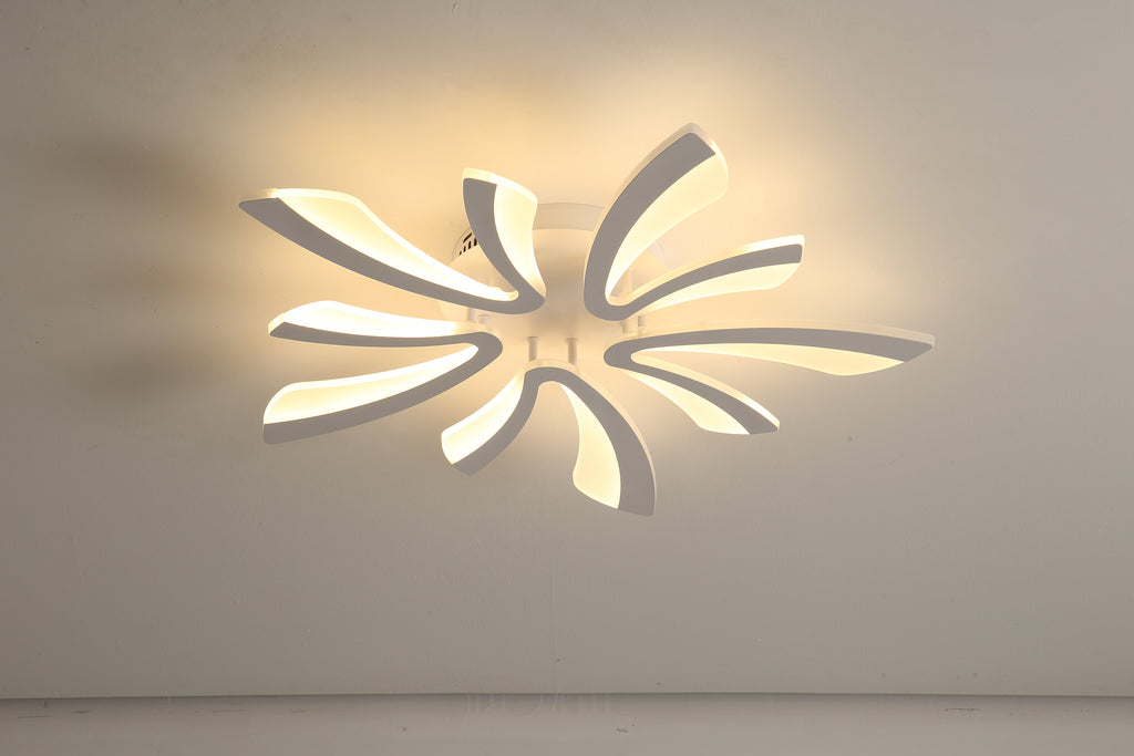 Comely Plafonnier LED Dimmable, Luminaire Plafonnier Salon Télécommande, 48W 5400LM 3000k-6500k Dia 70cm Lampe de Plafond per Chambre Salle à manger, Blanc