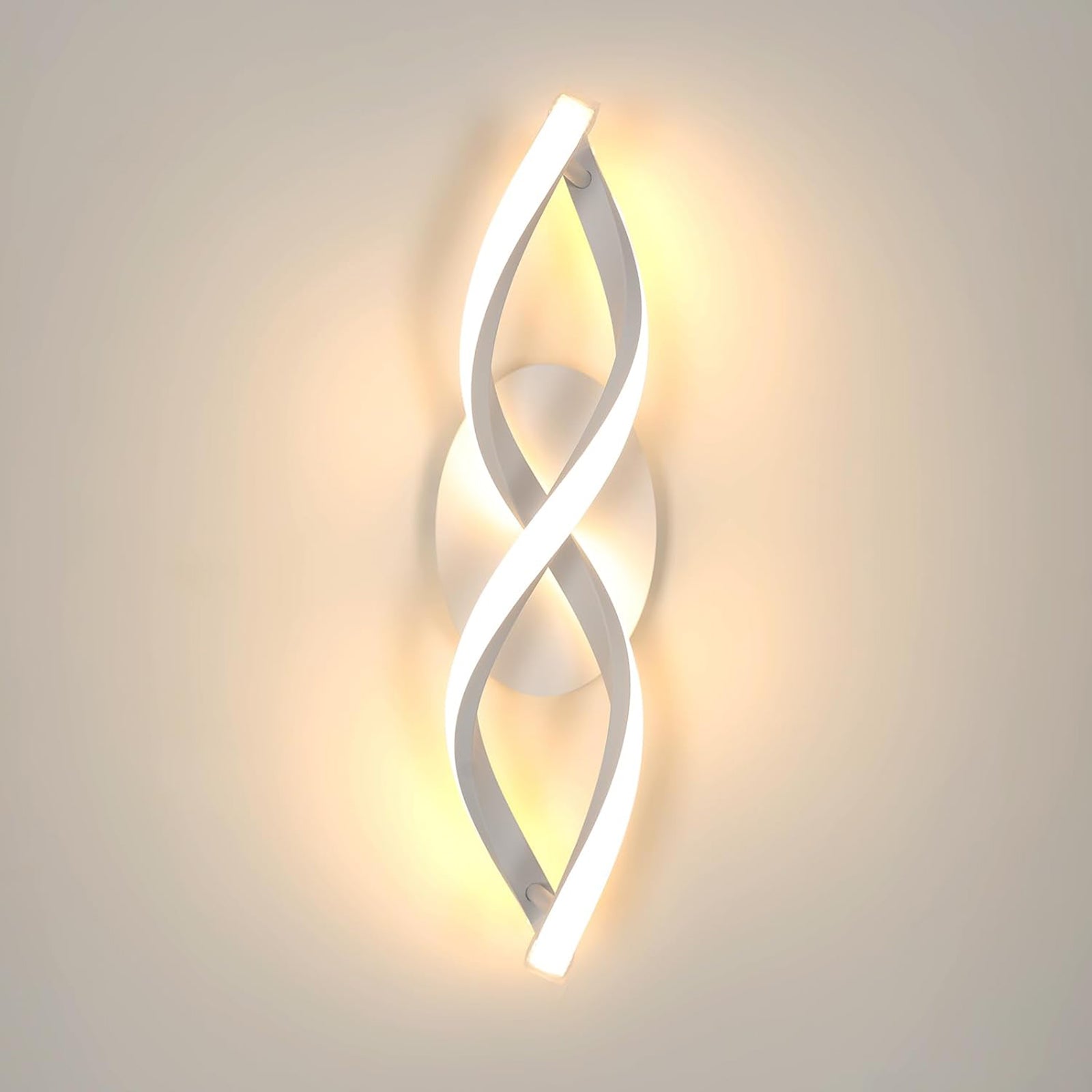 Wall Light - White Aluminium Frame, Warm Light