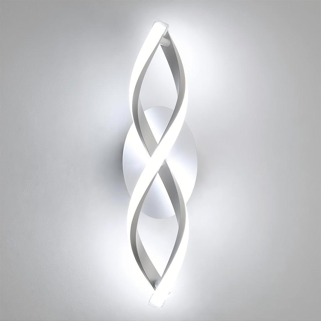 Comely Applique Murale Interieur, LED Lampe Murale Moderne 16W 1800LM, Cool White 6500k, Design incurvée Appliques pour Chambre à Coucher Escalier Salon,3-6m²