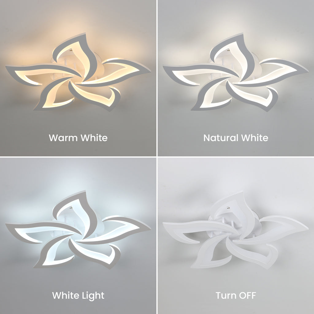 Comely Plafonnier LED Dimmable, Luminaire Plafonnier 40W 4700LM, Télécommande/APP, 3000k-6500k Φ60cm, Lampe de Plafond per Salon Chambre