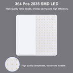 Ceiling Light - White Plastic Frame, White Light