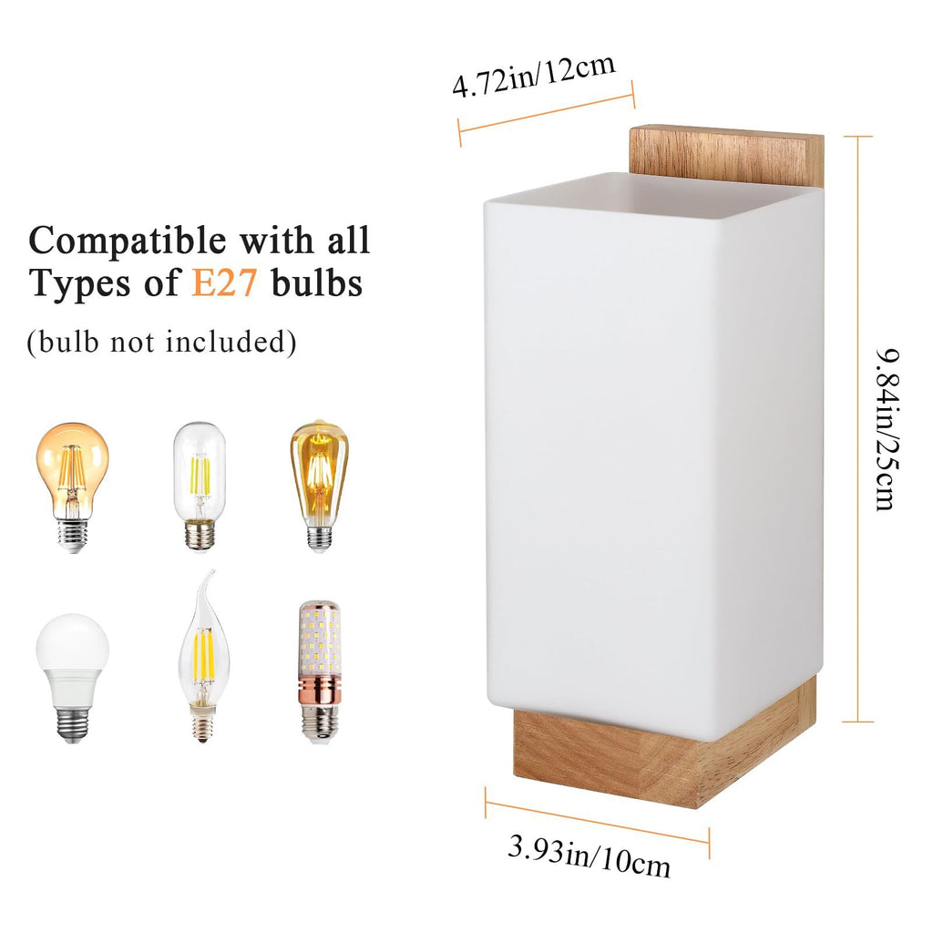 Wall Light - Wood Glass Frame
