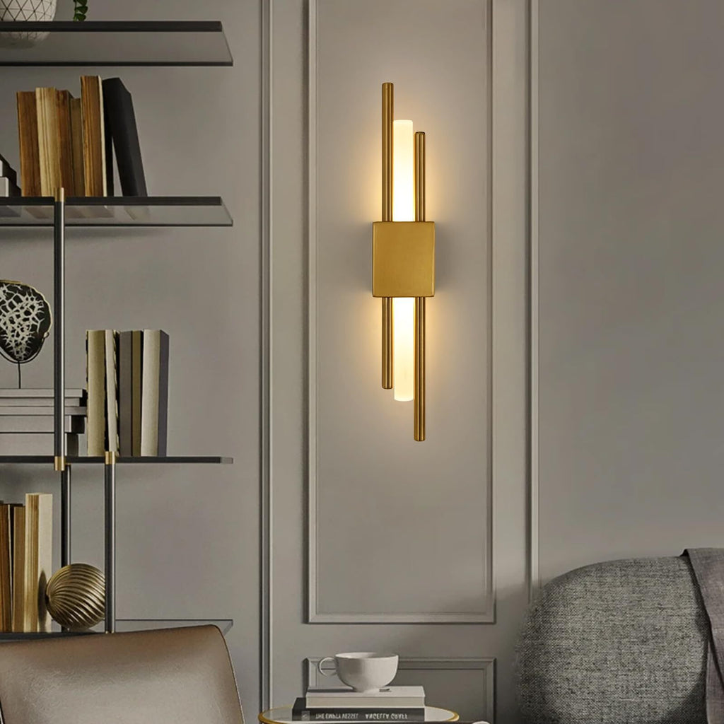 Wall Light - Gold Metal Frame, Warm Light
