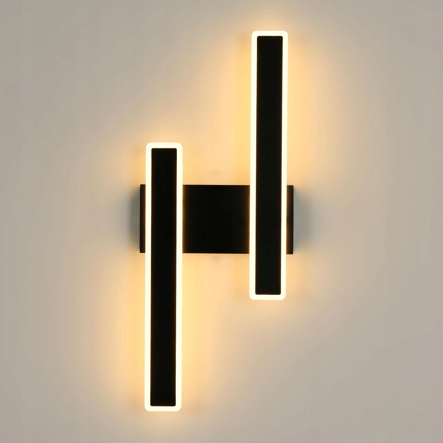 Wall Light - Black Acrylic Frame, Warm Light