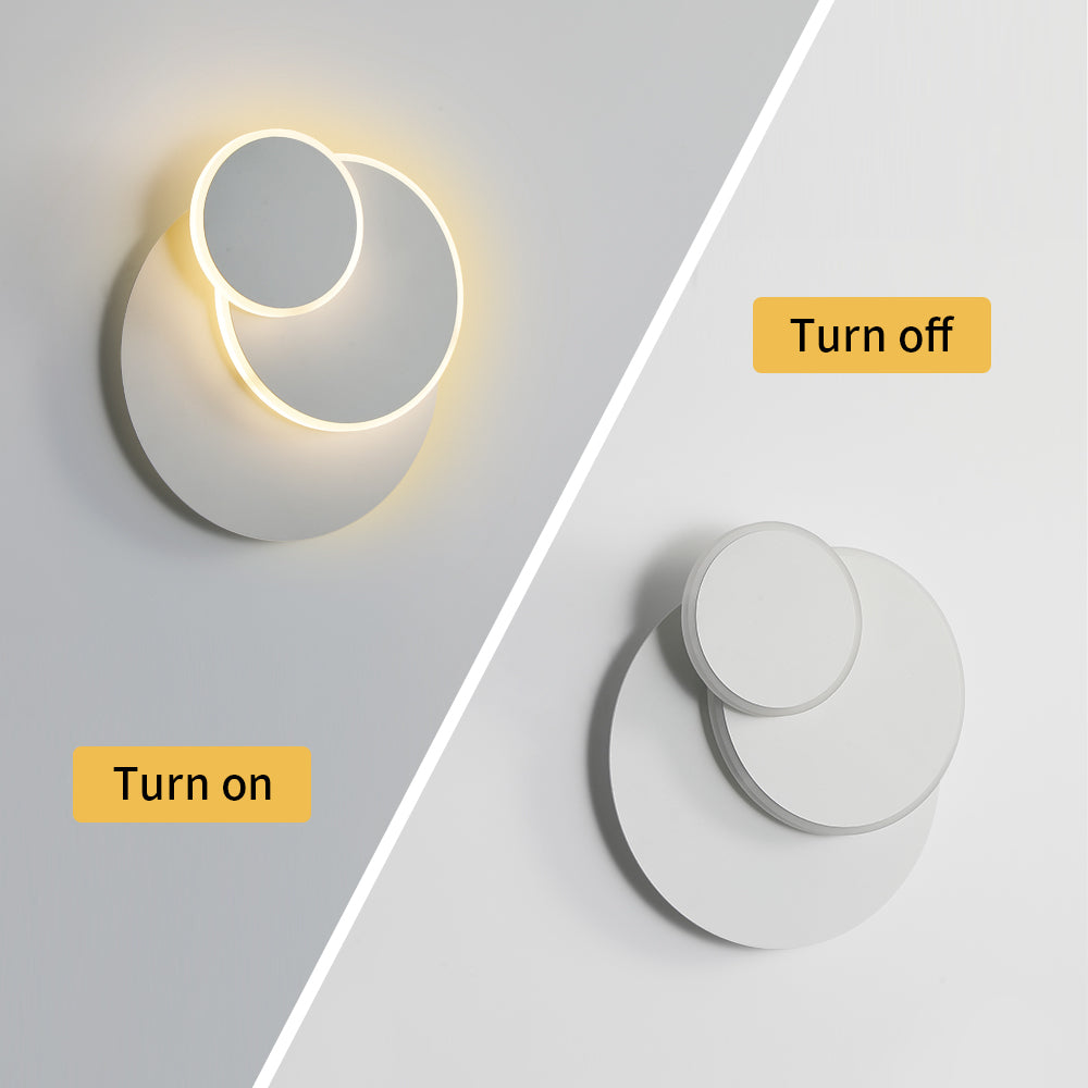Wall Light - White Acrylic Frame, Warm Light