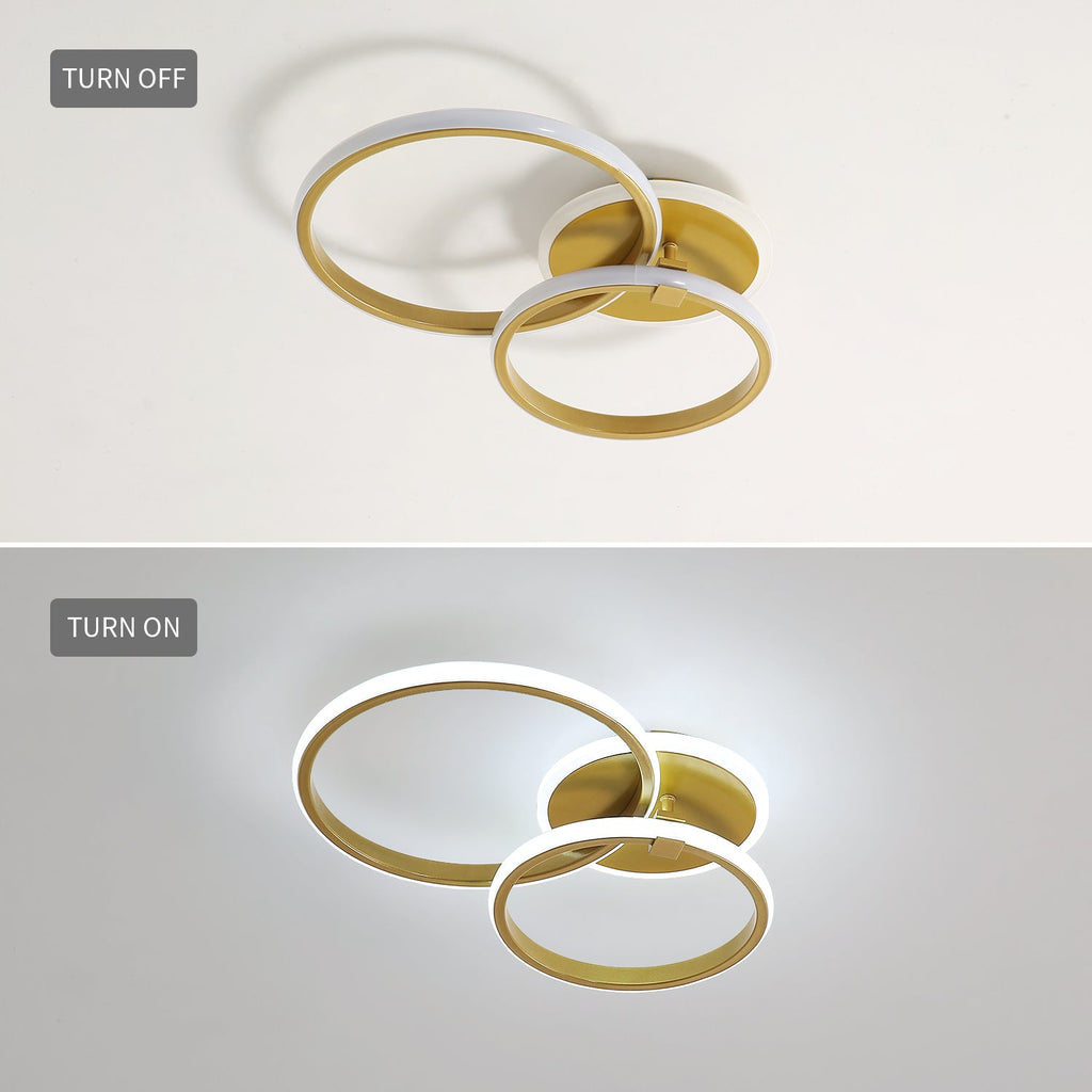 Ceiling Light - Gold Acrylic Frame, White Light
