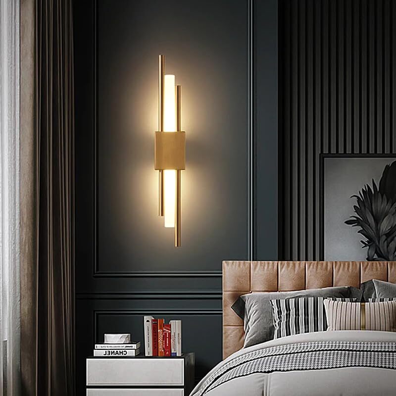 Wall Light - Gold Metal Frame, Warm Light