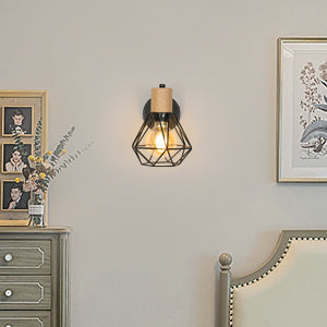 Wall Light - Black Metal Frame