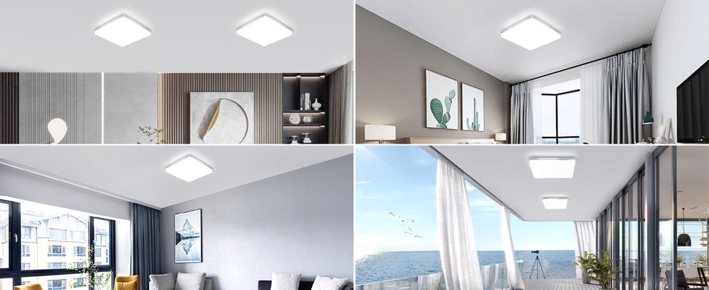 Comely LED Plafonnier 30x30 cm, 48W Blanc Froid 6500K, Plafonnier LED Plat Blanc, IP54 Étanche, Économie d'Énergie, Ultra-fin, pour Salle de Bain, Cuisine, Bureau, Couloir, Salon