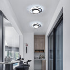 Comely Plafonnier LED, Rond Lampe de Plafond 32W, Moderne Luminaire Plafonnier pour Couloir Coucher Salle de Bains Cuisine Salon, Blanc Froid 6500K, Longueur 28cm, Nero