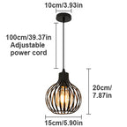 Chandeliers - Black Metal Frame