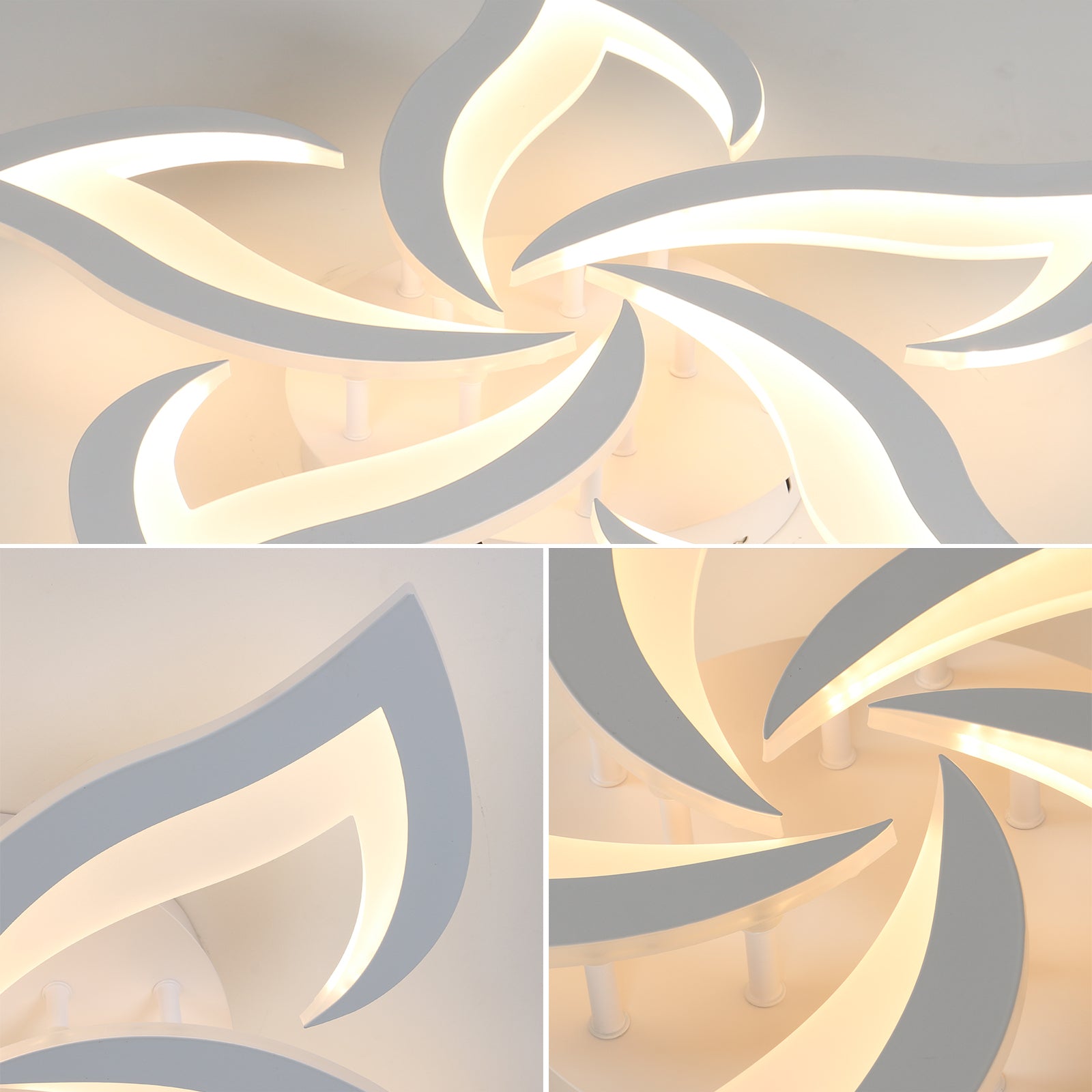 Comely Plafonnier LED Dimmable, Luminaire Plafonnier 40W 4700LM, Télécommande/APP, 3000k-6500k Φ60cm, Lampe de Plafond per Salon Chambre