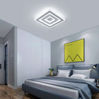 Comely Plafonnier LED Carré Moderne, 52W 5850LM Lampe de Plafond LED, Acrylique Luminaire Plafonnier Intérieur Blanc pour Chambre à Coucher, Salon, Couloir, Lumière Blanche 6500K, 40cm